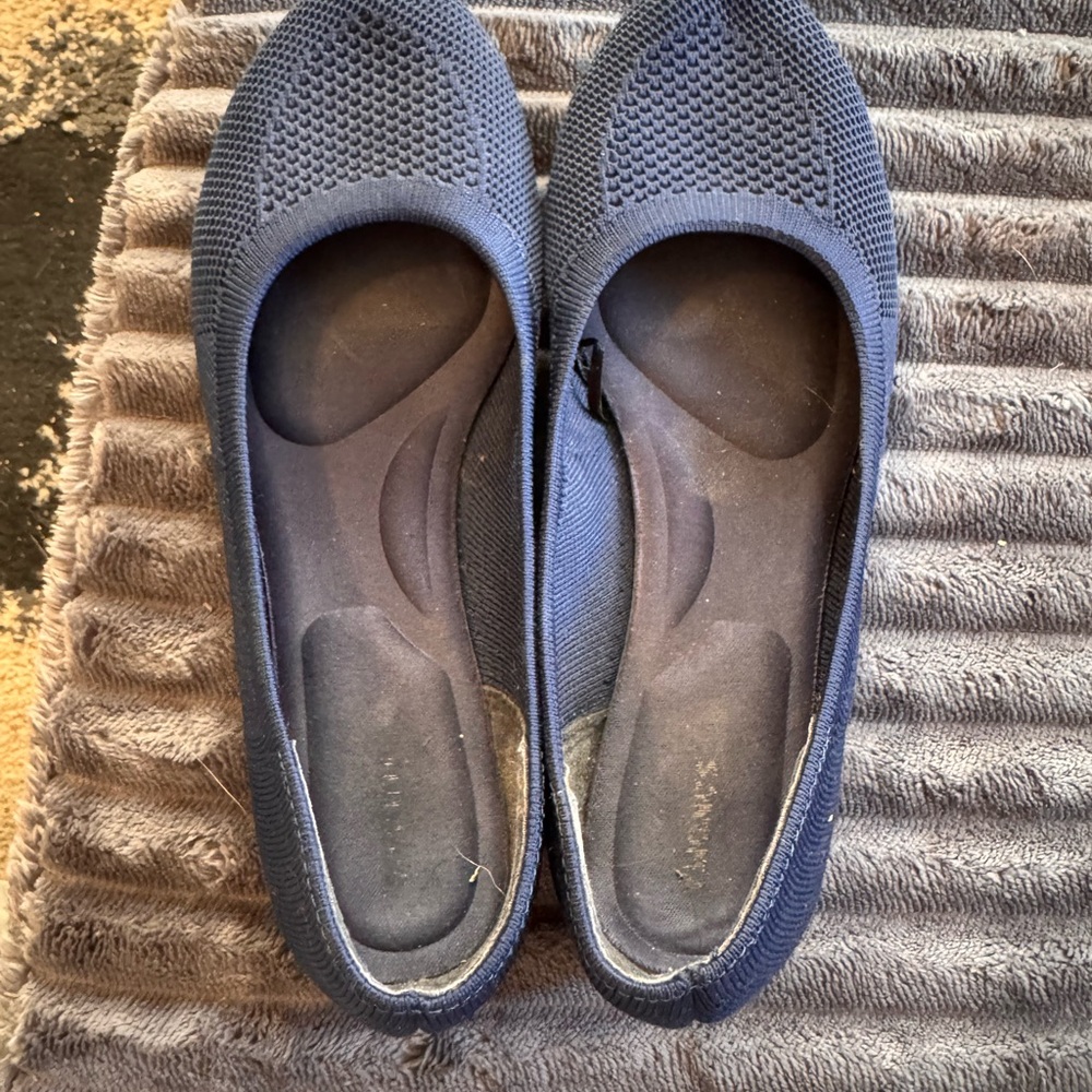 Comfort Knit Ballet Flats - Navy